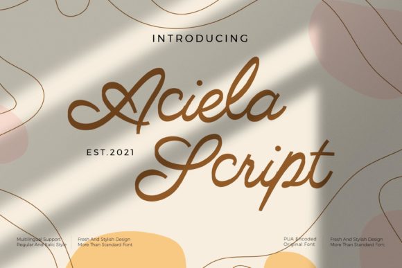 Aciella Script: A Vintage-Inspired Font for Creative Branding