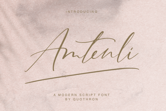 Amtenli Script: A Graceful Font for Creative Branding