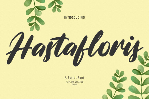 Hastafloris Script: A Handwritten Typeface for Elegant Editorial Design