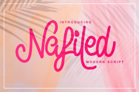 Nafiled Script: A Delicate Font for Elegant Editorial Design