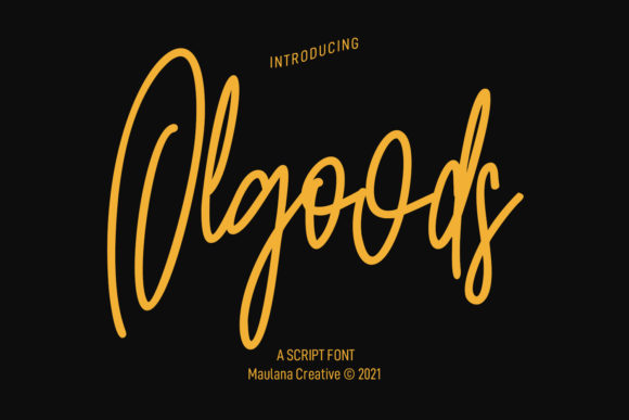 Olgoods Script for Web Design: A Stylish Font for Branding