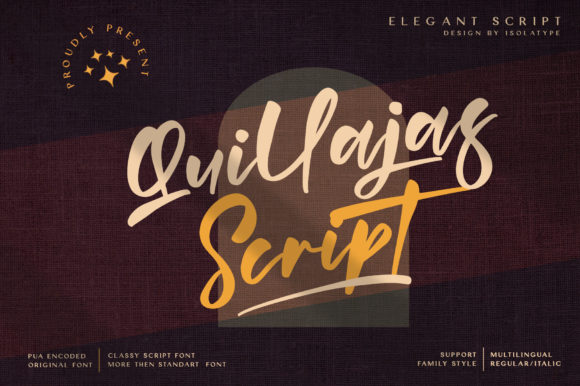 Quillajas Script: A Designer's Take on a Premium Script Font